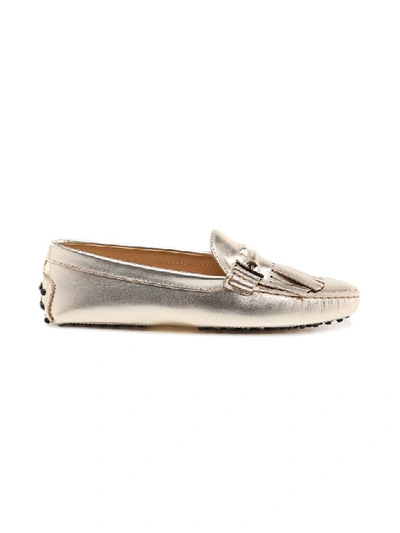 Tod's Fringe Loafer In Oro Chiaro