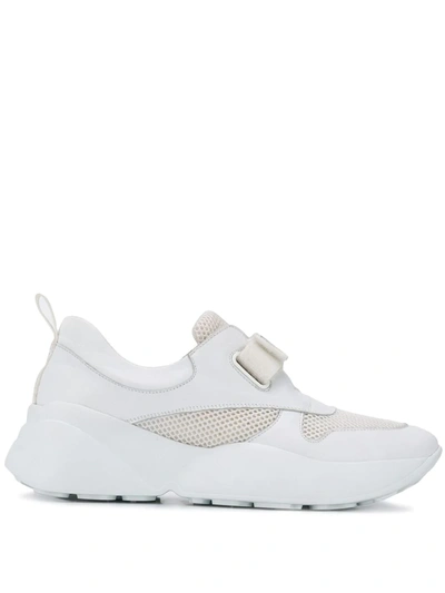 Emilio Pucci Touch-strap Panelled Sneakers In White