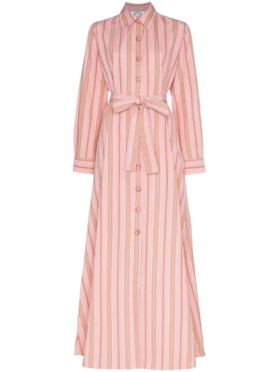 Evi Grintela Valerie Stripe Maxi Dress In Pink