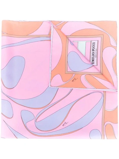 Pucci Alex Print Silk Scarf In Pink