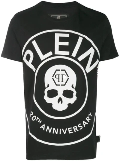 Philipp Plein Contrast Logo T-shirt In Black