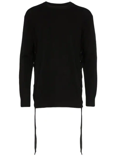 Faith Connexion Lace-up Side Jumper In Black
