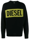 Diesel 3d Logo Print Jumper In Black