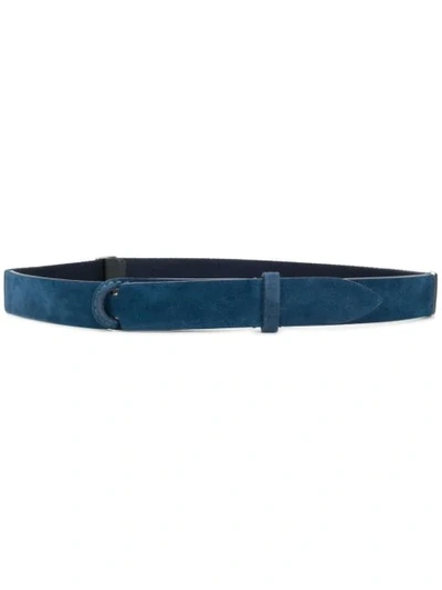 Orciani Nobuckle Belt In Blue