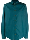 Vivienne Westwood Plain Button Shirt In Green