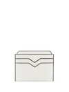 Valextra Textured Card Holder In White