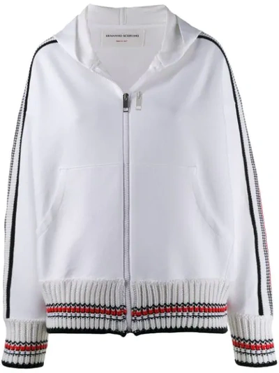 Ermanno Scervino Zip Up Jacket In White
