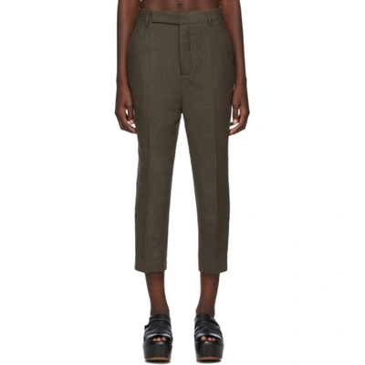 Rick Owens Grey Easy Astaires Trousers In 34 Dust