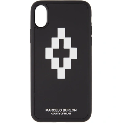 Marcelo Burlon County Of Milan Black And White 3d Iphone X Case In Black/white
