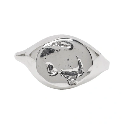 Pearls Before Swine Silver Chthonic Ring In .925 Silver