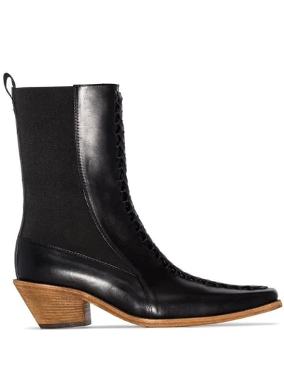 Haider Ackermann Ela 50mm Ankle Boots In Black