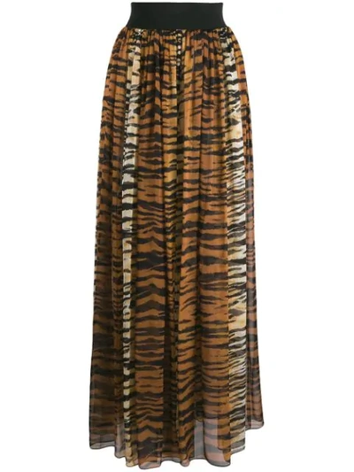 Alexandre Vauthier Animal Print Skirt In Brown
