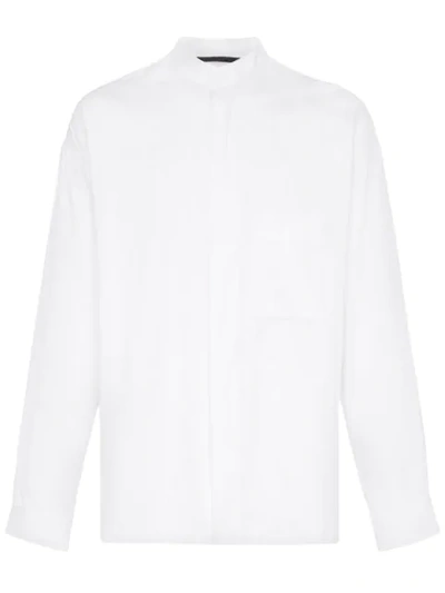Haider Ackermann Oversized Band-collar Shirt In White