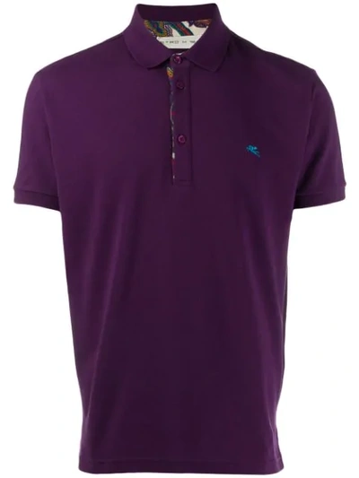 Etro Polo Shirt In Purple
