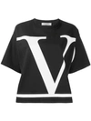 Valentino Vlogo Printed T-shirt In Black