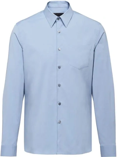 Prada Lightweight Poplin Sky Blue Shirt