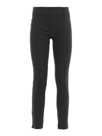 Patrizia Pepe Stretch Tight Trousers In Black