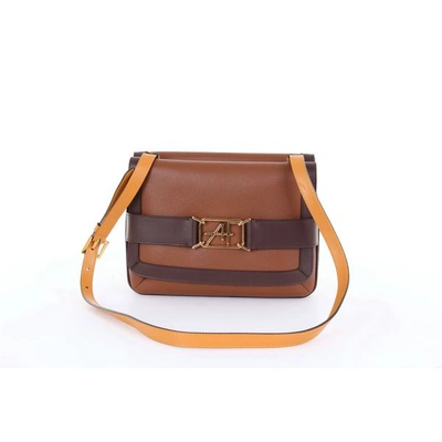 Alberta Ferretti - Shoulder Bag With Logo In Brown