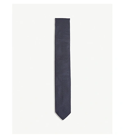 Hugo Micro-dot Print Silk-blend Tie In Light/pastel Blue