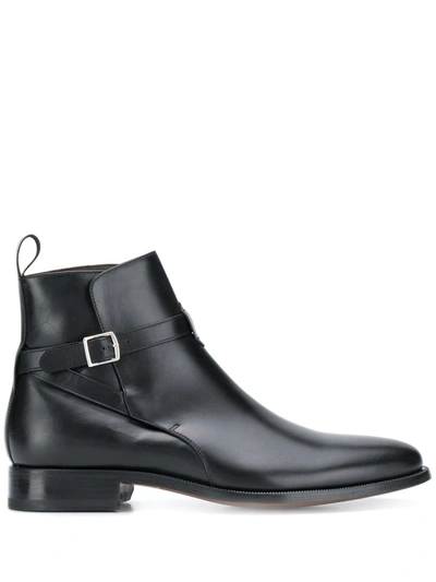 Scarosso Buckled Ankle Boots In Black