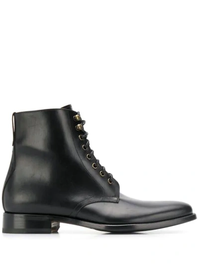 Scarosso Lace-up Ankle Boots In Black