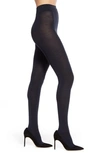 Falke Family Cotton 94 Opaque Tights In Dark Navy
