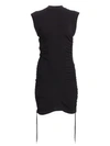 Alexander Wang T Women's Ruched Bodycon T-shirt Dress In Black