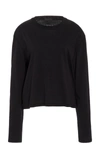 Atm Anthony Thomas Melillo Women's Cashmere Long-sleeve Crewneck In Black