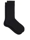 Falke Soft Wool And Cotton-blend Socks In Dark Navy