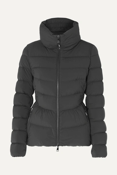 Moncler Quilted Shell Down Jacket In Charcoal