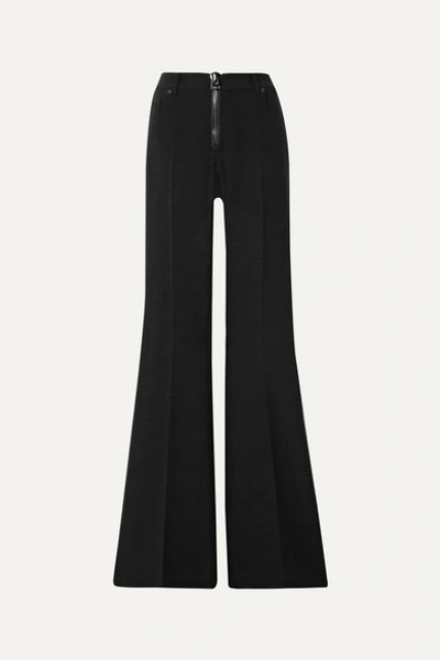Tom Ford Wool-blend Cady Flared Pants In Black