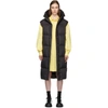 Moncler Hooded Quilted Cotton Down Vest In Black