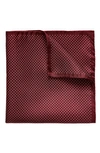 Eton Men's Silk Polka Dot Pocket Square In Red