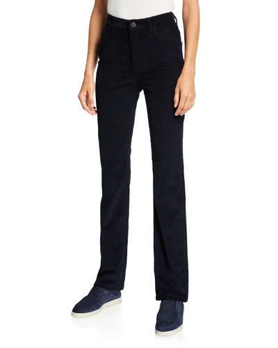 Loro Piana Rodger Corduroy Straight-leg Pants In Navy