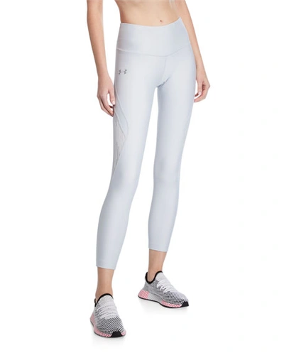 Under Armour Armour Fly Fast Glare Crop Leggings In Gray