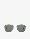 Ray Ban Ray-ban Mens Black Rb3548n Hexagonal Sunglasses In Grey-black