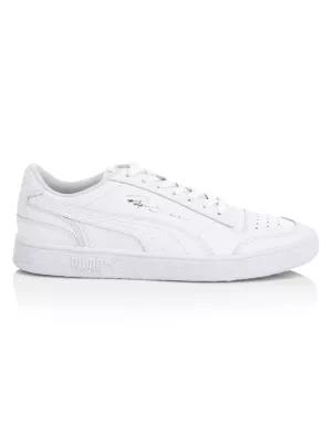 puma white leather tennis shoes