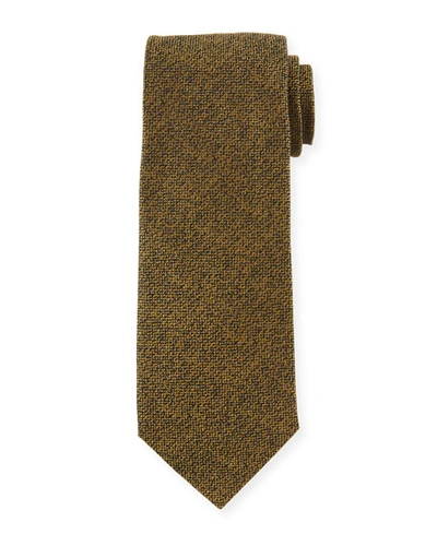 Tom Ford 8cm Textured Silk Tie, Gold