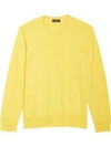 Theory Men's Hilles Solid Cashmere Crewneck Sweater In Citrus