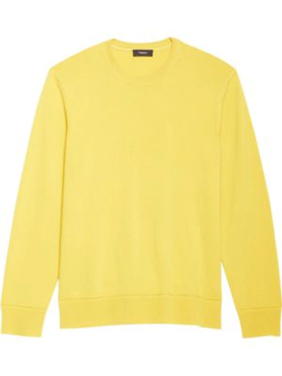 Theory Men's Hilles Solid Cashmere Crewneck Sweater In Citrus