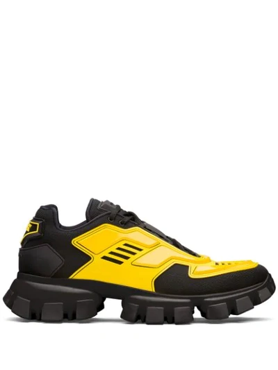 Prada Cloudbust Thunder Knit Sneakers In Yellow | ModeSens