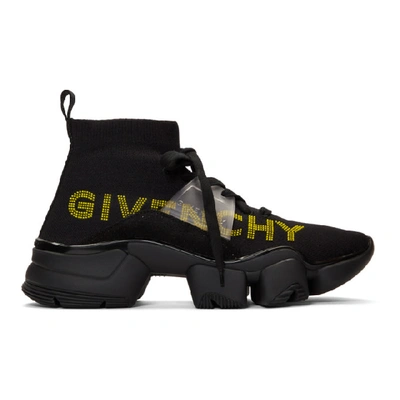 Givenchy Men's Jaw Sock Sneakers W/ Logo Embroidery In 003 Blkgld