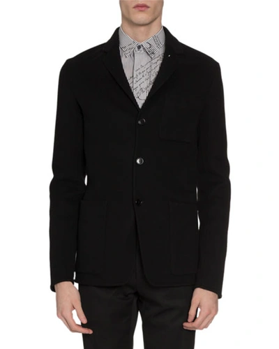 Berluti Men's Button-front Cashmere Jacket In Black