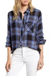 Rails Hunter Plaid Button-down Top In Midnight Blue Pink