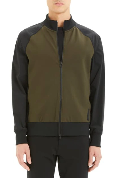 Theory Men's Varro Endurance Two-tone Active Jacket In Kombu Green