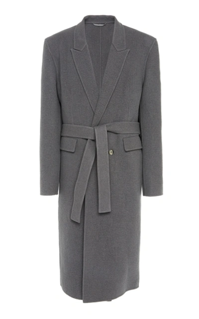 Rochas Pantelleria Wool And Cashmere-blend Coat In Grey