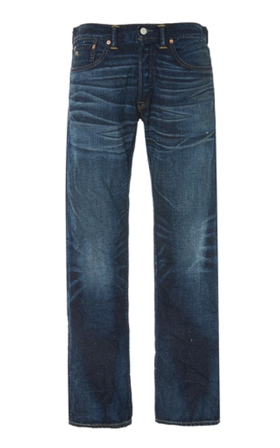 Rrl Mid-rise Slim-leg Jeans In Blue