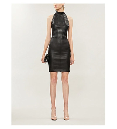 Jitrois Ribbed Leather Dress In Black | ModeSens