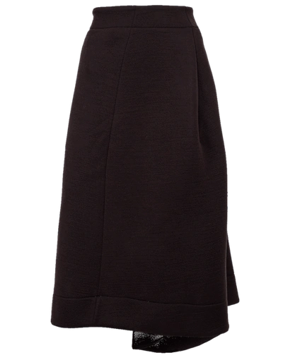 Jil Sander Jersey A-line Skirt In Chocolat