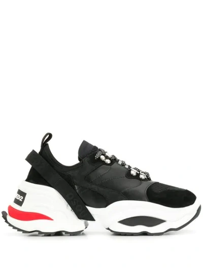 Dsquared2 Backyard Punk The Giant Sneakers In Black